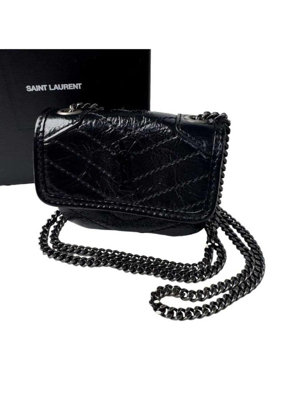 Saint Laurent Niki Airpods Earphones Case Chain